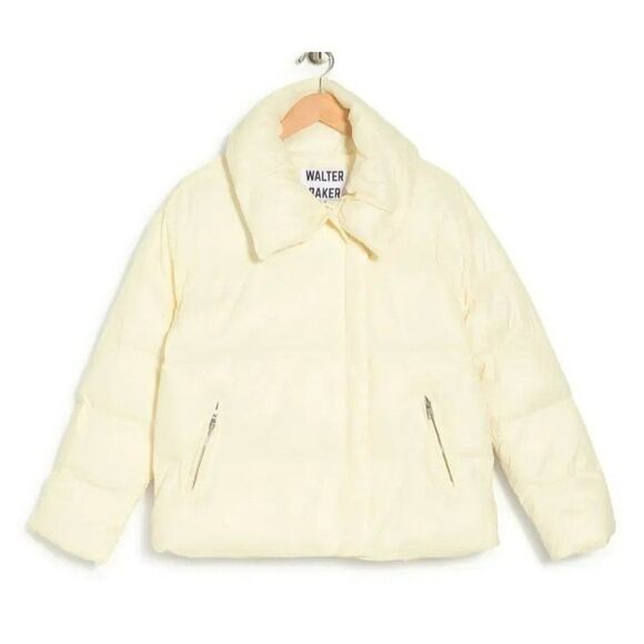 Walter Baker Genesis Puffer Jacket Sz XL Winter White Front Zip Cozy & Warm NEW - Picture 7 of 7